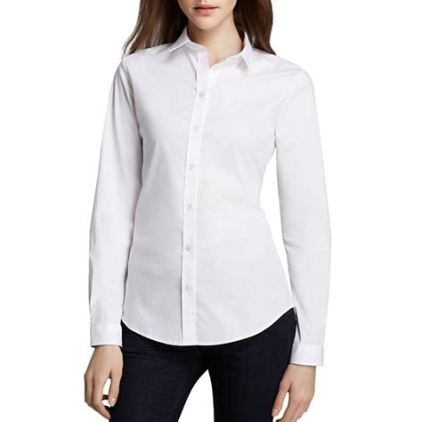 Womens White Button Down Shirt 